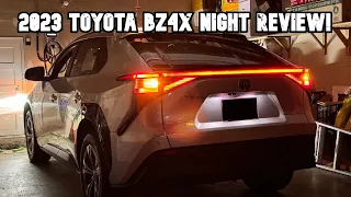 2023 Toyota bZ4X NIGHT LIGHTING REVIEW! - Super Efficient EV!