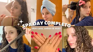 SPA DAY EM CASA ✨ Unhas, skin care, sobrancelha, hair care
