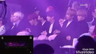 180110 bts reaction to blackpink as if it's your last golden disk award