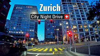 Zurich • Amazing City Night Drive [4K] – Driving in Switzerland 🇨🇭