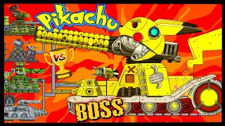 ⚔️POKEMON TANK⚔️ Pikachu Dora VS Dorian /Мега танки VS Мега Босс | Мультики про танки | Tank Cartoon