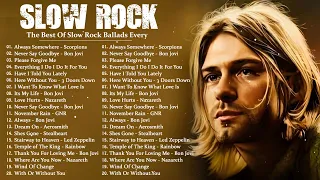 GNR, Nazareth, Scorpions, Bon Jovi, Ledzeppelin - The Best Of Slow Rock Ballads Songs 80s and 90s