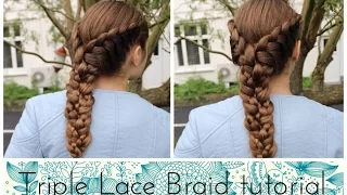 Triple Lace Braid tutorial - HairAndNailsInspiration