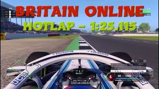 F1 2018 BRITAIN ONLINE HOTLAP - 1:25.115 [NO ASSISTS]