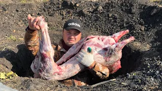 Я сделал Тандыр Гушт в России!!!Мясо целого барана в земляной яме по Узбески!!!Курица в Яме!!!