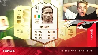 ICON DROGBA! TOP 100 FUT CHAMPIONS HIGHLIGHTS! FIFA 20 Ultimate Team