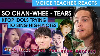 Voice Teacher Reacts to Kpop Idols Trying To Sing High Notes (Tears - SO CHAN WHEE)