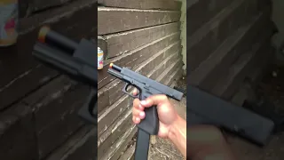 Glock 18c Full Auto vs Explosive Can