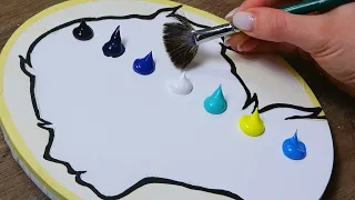 Simple Acrylic Technique Painting Girl Shape | Easy Art