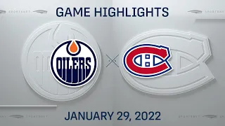 NHL Highlights | Oilers vs. Canadiens - Jan 29, 2022