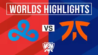 [MEGA EPIC] C9 vs FNC Highlights ALL GAMES | 2023 Worlds Swiss Round 4 | Cloud9 vs Fnatic