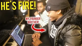 MY YOUNGER BROTHER MAKES A FIRE DRILL BEAT *He's a Prodigy!?*