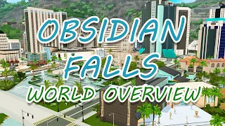 BIG NEW CITY WORLD!! Obsidian Falls The Sims 3 World Overview