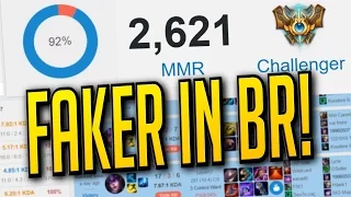 FAKER IN BR! - 92% Win Ratio Challenger! - SoloQ Highlights