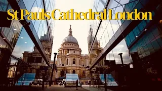 MAGNIFICENT MORNING ROOF TOP VIEWS OF ST PAULS CATHEDRAL LONDON - 4K -  February 2022