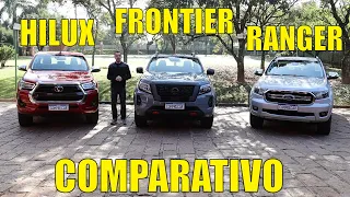 Comparativo: Toyota Hilux x Nissan Frontier x Ford Ranger - Qual picape média é melhor? Parte 2/2