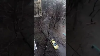 Loud sound of siren heard in Donetsk,Eastern Ukraine