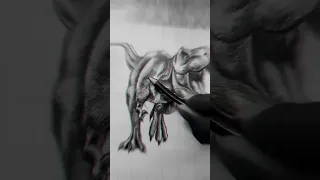 How to draw a Dinosaur and colour it step by step |Art hub | T-Rex #asmr #illusion #shorts