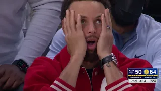 STEPH CANT STOP LAUGHING AT KLAY FOR PACING & SHOWING OUT! NO LOOK CIRCUS SHOT!