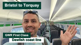 UK GWR train First Class | Dawlish coast