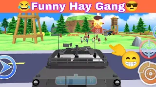 Beating The Hay Gang With Tank & Car In Dude Theft Wars.Dude Theft Wars Thug Life.😎🚙😂