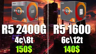 Ryzen 5 2400G vs Ryzen 5 1600 Test in 8 Games