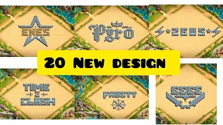 New top 20 showcase base design// clash of clan // name base design// base art // funny base