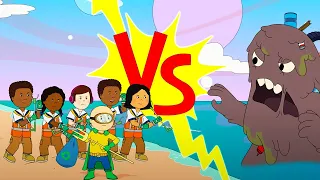 Caillou and Friends vs Monster | Caillou Cartoon