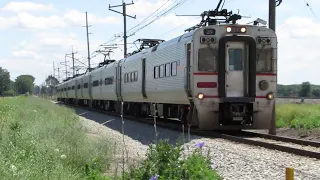 Speeding South Shore Train at Sage Road