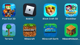 Pixel Gun 3d,Roblox,Block Craft 3d,Block Star,Terraria,Minecraft,Earth,Education,Роблокс,Майнкрафт