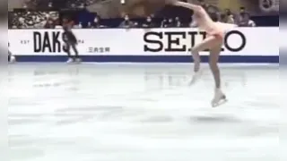 Daria Usacheva//Moments of injury before NHK Trophy