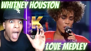 FIRST TIME HEARING | WHITNEY HOUSTON - LOVE MEDLEY (LIVE AT WELCOME HOME HEROES. 1991) | REACTION