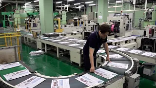 180000 Copies Per Hour ! Mass Production Process of Making Newspaper. Automated Factory in Korea.