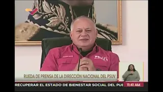 Diosdado Cabello, rueda de prensa del PSUV este 6 de marzo de 2024