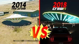 The Crew VS The Crew 2 | Crashed ALIEN SHIP NEW & Old  (UFO Details & Changes Comparison)