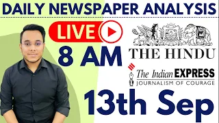 The Hindu Newspaper Editorial Analysis 13th Sep 2021 | Current Affairs | UPSC CSE |