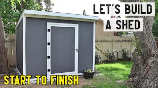Storage shed build, start to finish. ASMR - Plans available