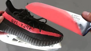 glowing 1000 Degree KNIFE VS YEEZY V2 ICE SKATE