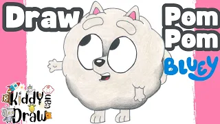 How to Draw Pom Pom from Bluey