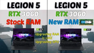 Legion 5 RTX 3060 laptop Stock RAM vs New RAM (Crucial 1RX8) | Surprising results?