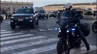 CORTEO Mezzi POLIZIA PENITENZIARIA E GOM IN EMERGENZA/ ITALIAN PRISON POLICE IN EMERGENCY