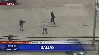 Police Chase:  suspect thinks he's gotten away, gets surprised by police