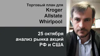 Анализ акций Kroger, Allstate, Whirlpool/ Обзор рынка акций РФ и США