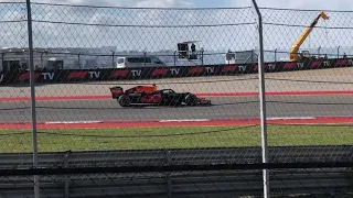 Max Verstappen wins the US Grand Prix! (Final laps and crowd celebration)