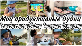 МОИ ПРОДУКТИВНЫЕ БУДНИ✨ЕЖЕДНЕВНАЯ УБОРКА ОДНУШКИ✨ПОКУПКИ ДЛЯ КУХНИ🛍ЗАКУПКА ПРОДУКТОВ🍒