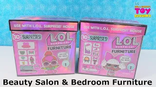 LOL Surprise Furniture Beauty Salon Bedroom Pakcs Dollhouse Accessories Unboxing | PSToyReviews
