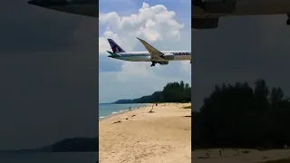 Qatar B787 Dreamliner Low Landing Over Beach  @ Phuket | Plane Spotting