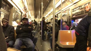 NYC Subway HD 60fps: Riding R68 D Train via A Line from 42nd Street to Jay Street (2/11/17)