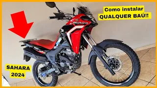 Como instalar QUALQUER BAÚ na nova Honda SAHARA 300 2024 - Suporte ATACAMA Parts