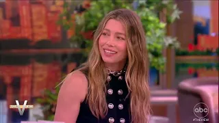 Jessica Biel appears on The View to promote her new book A Kids Book About Periods May 16, 2024